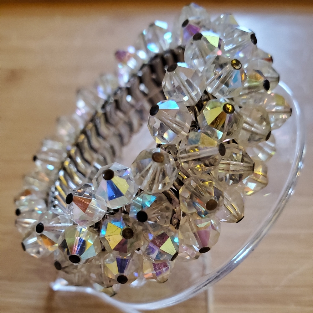 Vintage Crystal AB Art Deco Bracelet